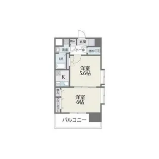 ビエラコート東比恵【601号室】の間取り