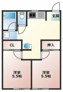 ソルテ川田B棟【203号室】の間取り