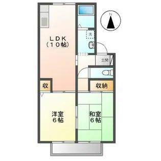スコレB館【106号室】の間取り