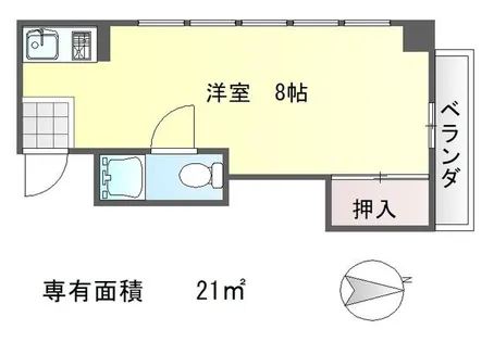 晃華ハイツ【3階】の間取り