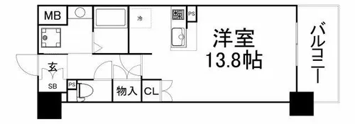 大拓ハイツ22【4階】の間取り