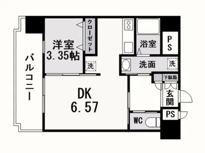 フェリシエ馬借【8階】の間取り