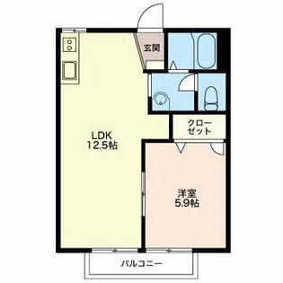 ほほえみ荘【203号室】の間取り