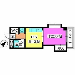 青柳21【301号室】の間取り