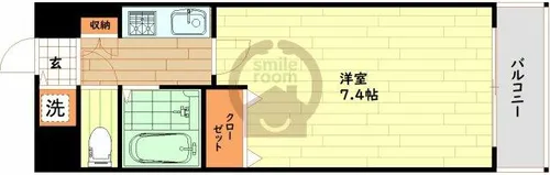 プレサンス西心斎橋【2階】の間取り