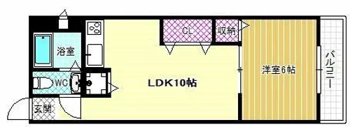 ロイヤルコート天美東【2階】の間取り