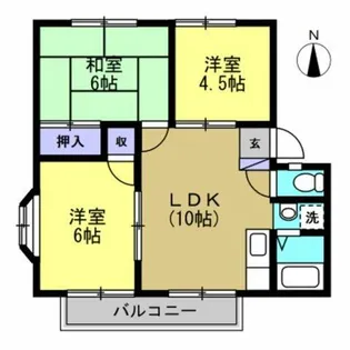 サンビレッジ美浜ⅡA【201号室】の間取り