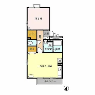 セジュール和幸 D【3階】の間取り