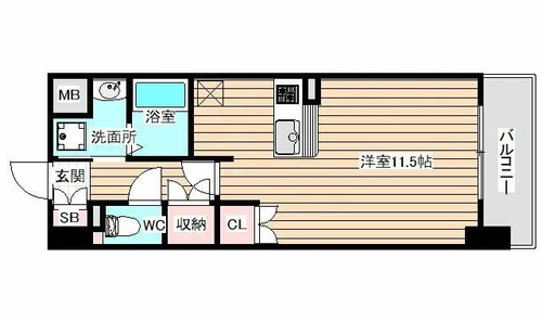大拓ハイツ22【4階】の間取り