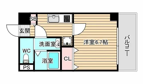 Luxe尼崎west【2階】の間取り