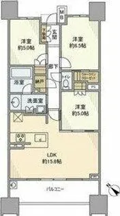 ザ・パークハウス名古屋【12階】の間取り