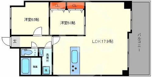 ウエストリヴィエール【9階】の間取り