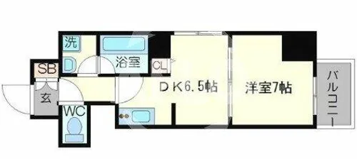 BGC難波タワー【10階】の間取り