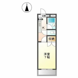 ヤマヨシマンション【2B号室】の間取り