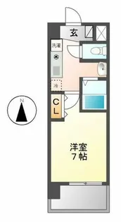 パークフラッツ金山【409号室】の間取り
