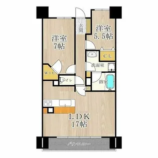 CITY SPIRE難波グレイス【5階】の間取り