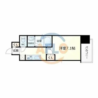 PARK HILLS今里蘭【12階】の間取り