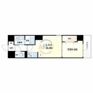 ブロード江坂広芝町レジデンス【6階】の間取り