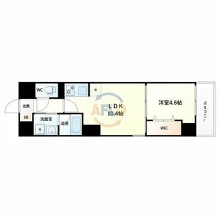 ブロード江坂広芝町レジデンス【8階】の間取り