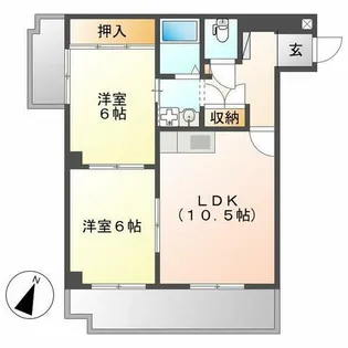 Kコート観月【2階】の間取り