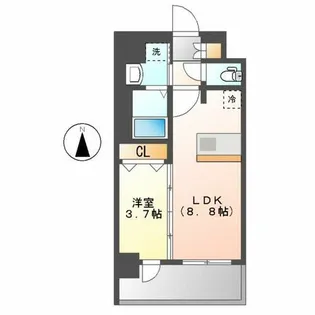 プレサンス千種駅前レイズ【12階】の間取り