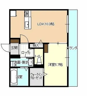 エターニ細工町【202号室】の間取り