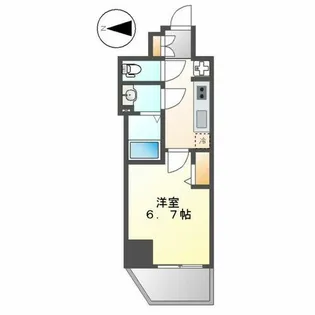 プレサンス大須観音ビザリア【1301号室】の間取り