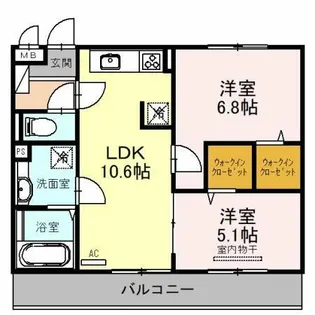 Pearl Annex【2階】の間取り
