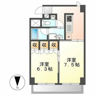 TACHIBANA BOX24【8B号室】の間取り
