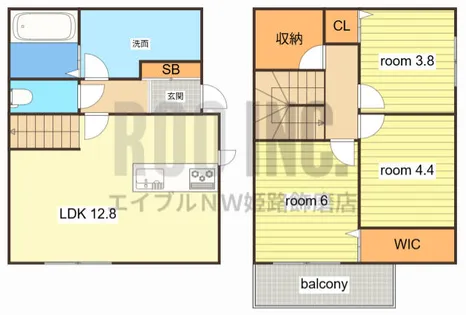 CASA+SOUTH【Ⅰ号室】の間取り
