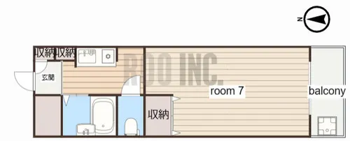 ロッキーコート太子【2階】の間取り