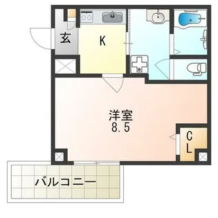 エヌエムスワサントドゥイースト【2階】の間取り