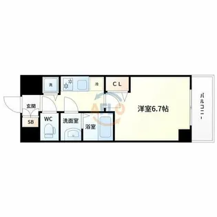 ベラジオ三国駅前【7階】の間取り