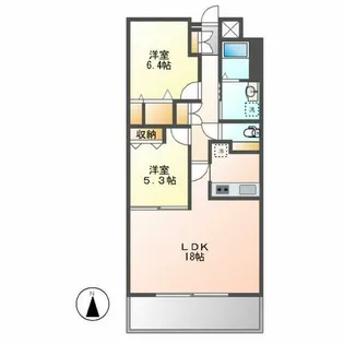ソーラスフロント富船【3階】の間取り