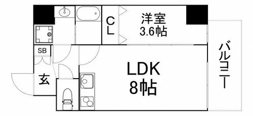 大阪府大阪市東成区玉津1丁目【マンション】の間取り