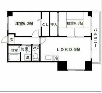 大阪府大阪市城東区成育2丁目【マンション】の間取り