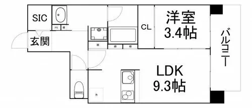 大阪府大阪市北区天満1丁目【マンション】の間取り