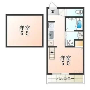 アルフォート初芝【1階】の間取り