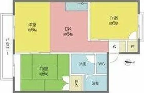 サンハイツ藤山台B棟【2階】の間取り