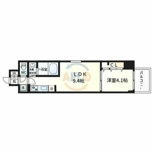 ファステート難波デラックス【5階】の間取り