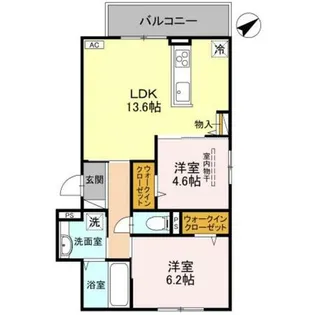 メゾン・ド・フルーレ桜【2階】の間取り