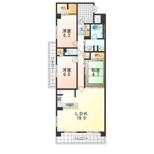 インペリアル鳳【4階】の間取り