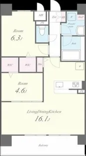 アウトフィールド海老江【6階】の間取り