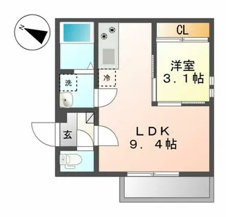 GRANDTIC平安通【1階】の間取り