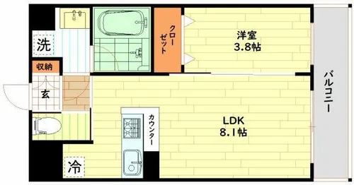エスタート御幣島(旧ディームス御幣島)【7階】の間取り