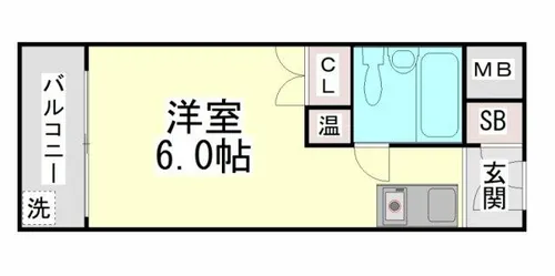 1Rの間取り画像