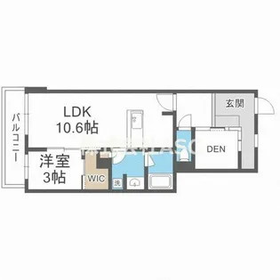 イニシア大手前【10階】の間取り