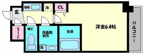 アドバンス西梅田ビオス【3階】の間取り