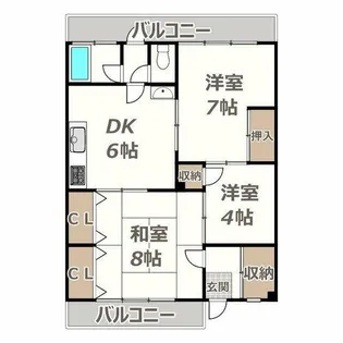 衣斐ビル【2F号室】の間取り
