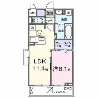 オーラ スターニョ【207号室】の間取り